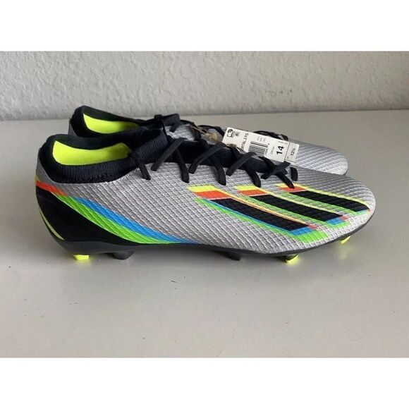 ADIDAS X SPEEDPORTAL.3 FG SOCCER CLEATS SHOES SILVER GW8454 Men’s Sz 13 - Picture 5 of 11